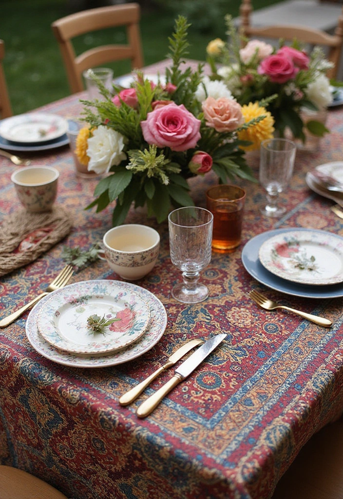 13 Bohemian Textiles That Will Transform Your Home into a Cozy Retreat (You’ll Love #4!) - 4. Unique Tablecloths