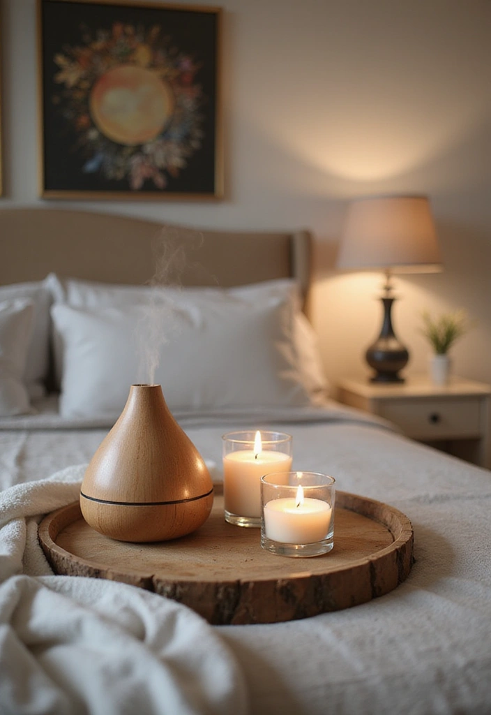 15 Cozy Bedroom Decor Ideas That Will Make You Want to Stay in Bed Forever (Check Out #10!) - 12. Aromatherapy Touches