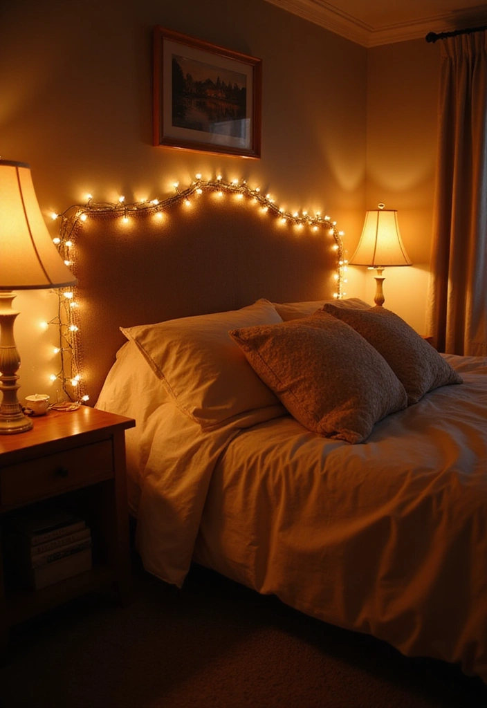 15 Cozy Bedroom Decor Ideas That Will Make You Want to Stay in Bed Forever (Check Out #10!) - 2. Warm Lighting