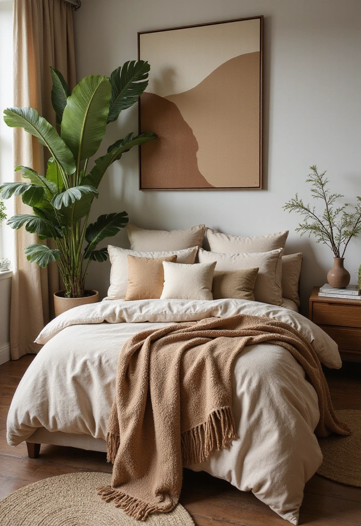15 Cozy Bedroom Decor Ideas That Will Make You Want to Stay in Bed Forever (Check Out #10!) - 3. Earthy Color Palettes
