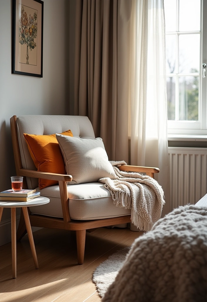 15 Cozy Bedroom Decor Ideas That Will Make You Want to Stay in Bed Forever (Check Out #10!) - 6. Comfy Seating Nook