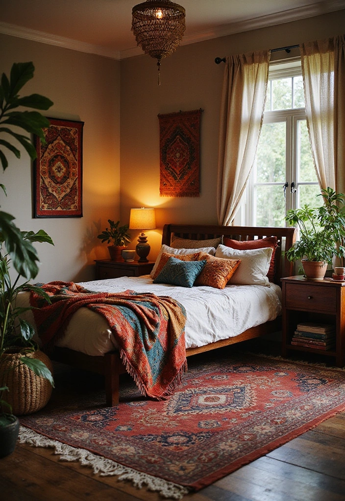 16 Bohemian Bedroom Makeovers That Will Inspire Your Dreamy Retreat (Wait Until You See #11!) - 1. Layered Textiles for Ultimate Comfort