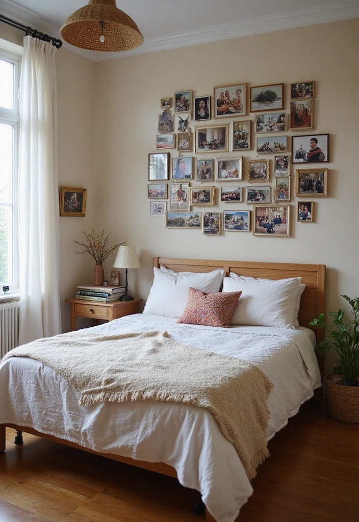 16 Bohemian Bedroom Makeovers That Will Inspire Your Dreamy Retreat (Wait Until You See #11!) - 11. Personal Touches with Photos