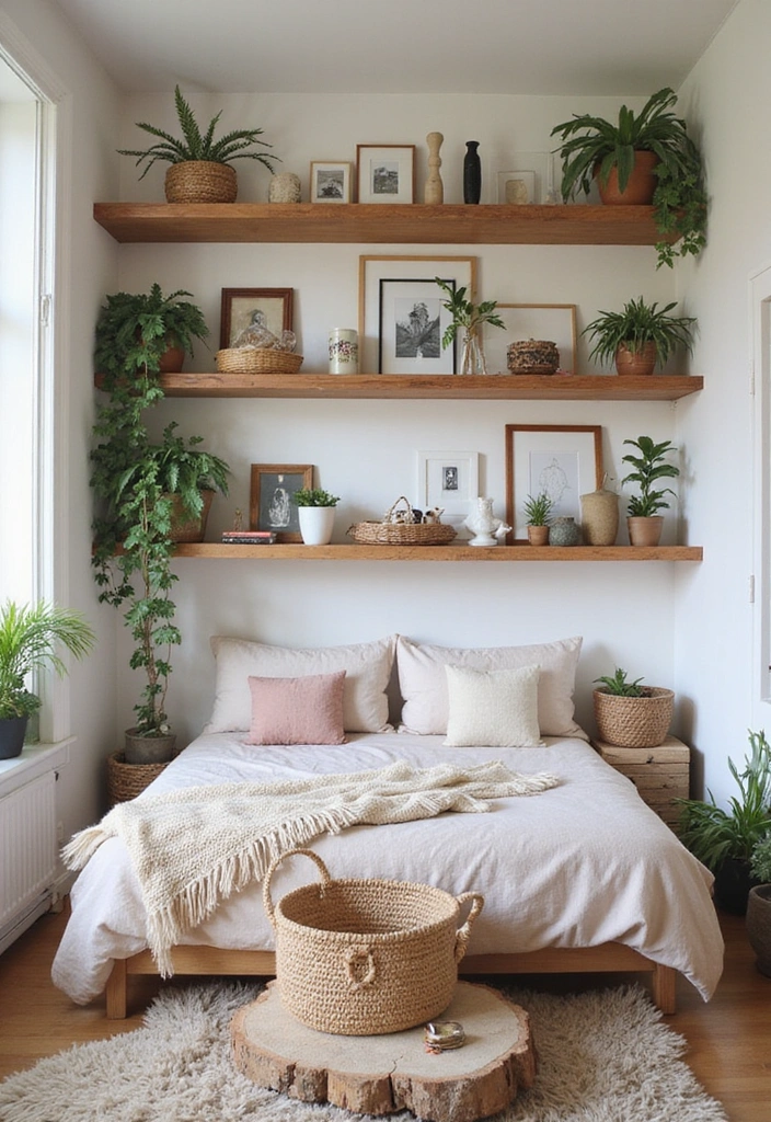 16 Bohemian Bedroom Makeovers That Will Inspire Your Dreamy Retreat (Wait Until You See #11!) - 14. Play with Open Shelving