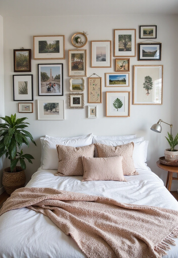 16 Bohemian Bedroom Makeovers That Will Inspire Your Dreamy Retreat (Wait Until You See #11!) - 7. Create a Gallery Wall