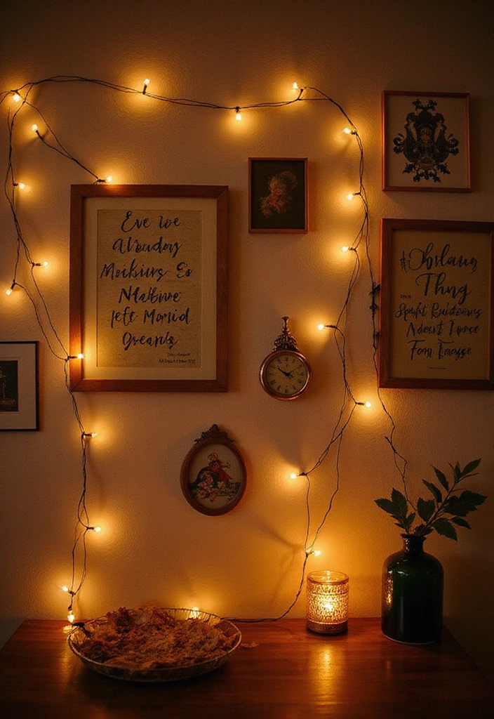 19 Bohemian Art Ideas That Will Make Your Walls Pop (You’ll Want #11!) - 14. Whimsical Fairy Lights