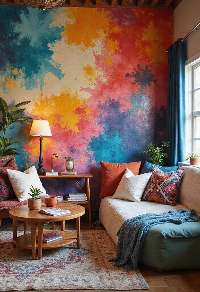 19 Bohemian Art Ideas That Will Make Your Walls Pop (You’ll Want #11!) - 8. Wall Murals