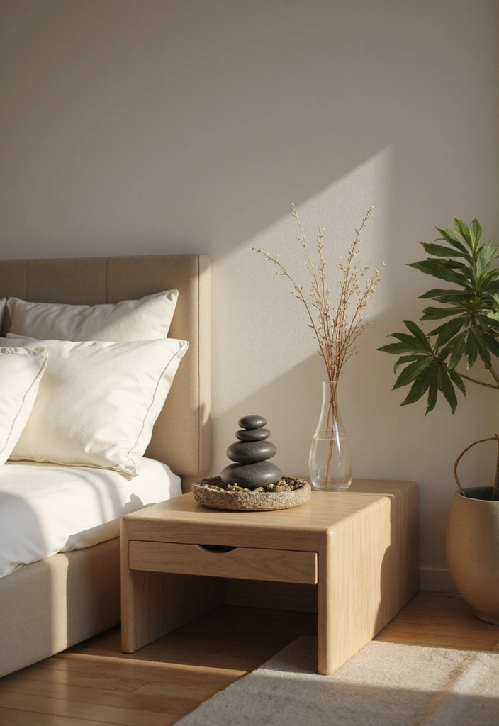 19 Minimalist Bedroom Ideas That'll Ensure You Wake Up Refreshed Every Morning! - 11. Zen-Inspired Elements