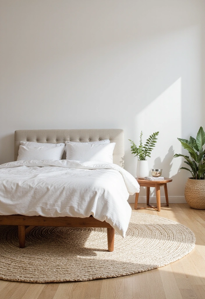 19 Minimalist Bedroom Ideas That'll Ensure You Wake Up Refreshed Every Morning! - 12. Layered Rugs
