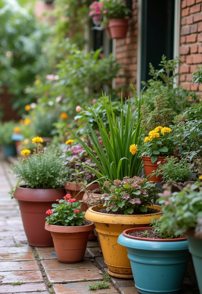 20 Bohemian Gardening Ideas That'll Turn Your Yard into a Serene Retreat (Check Out #11!) - 15. Container Garden Diversity