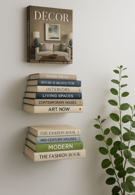 Floating Bookshelves for a Minimalist Look