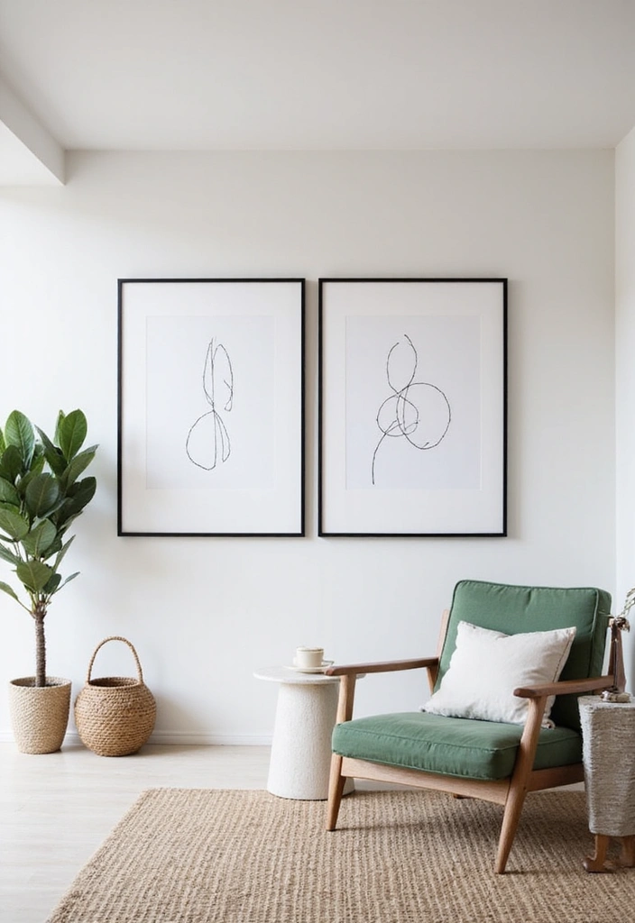12 Stunning Minimalist Wall Art Ideas That Will Transform Your Space! - 4. Line Art