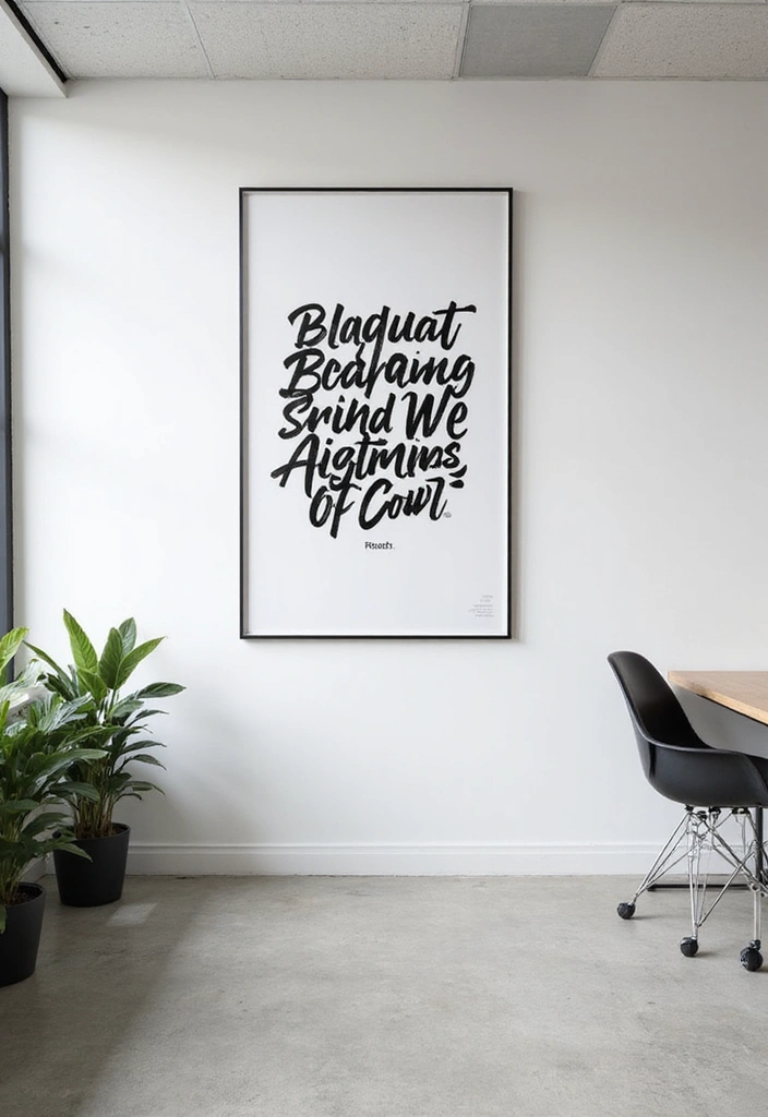 12 Stunning Minimalist Wall Art Ideas That Will Transform Your Space! - 5. Minimalist Typography
