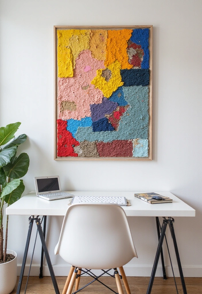 12 Stunning Minimalist Wall Art Ideas That Will Transform Your Space! - 9. Mixed Media Minimalism