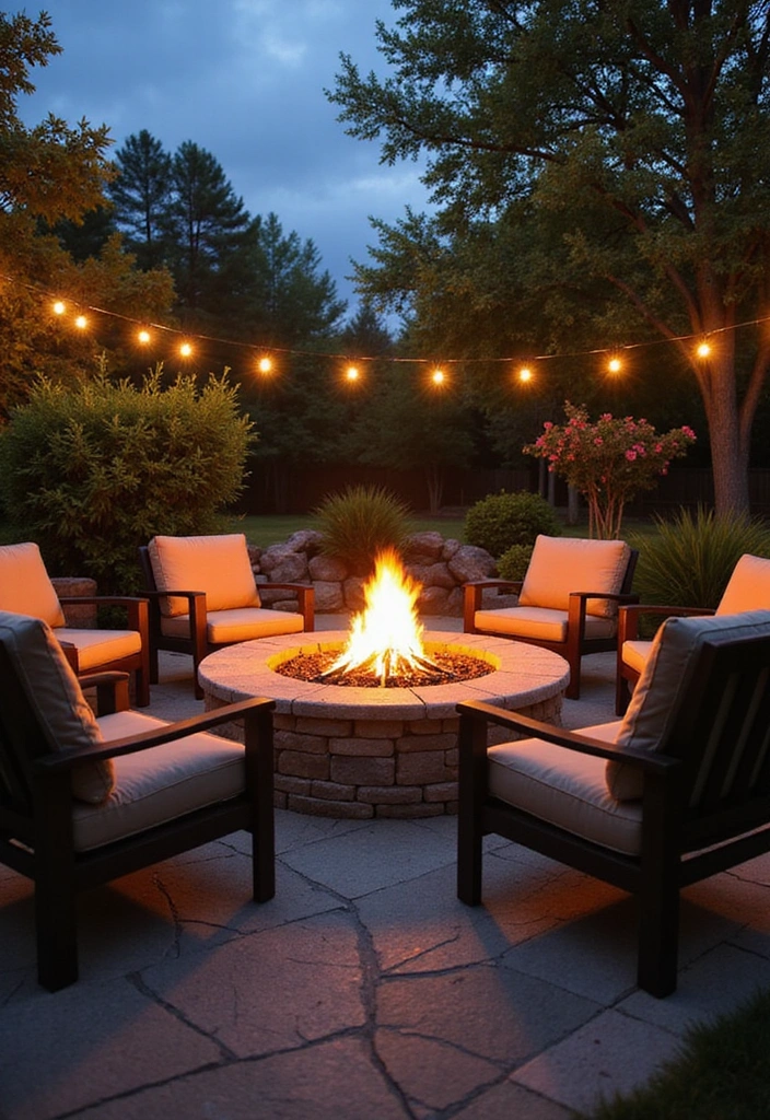 15 Creative Patio Designs That Will Transform Your Backyard into a Paradise! - 7. Cozy Fire Pit Gathering