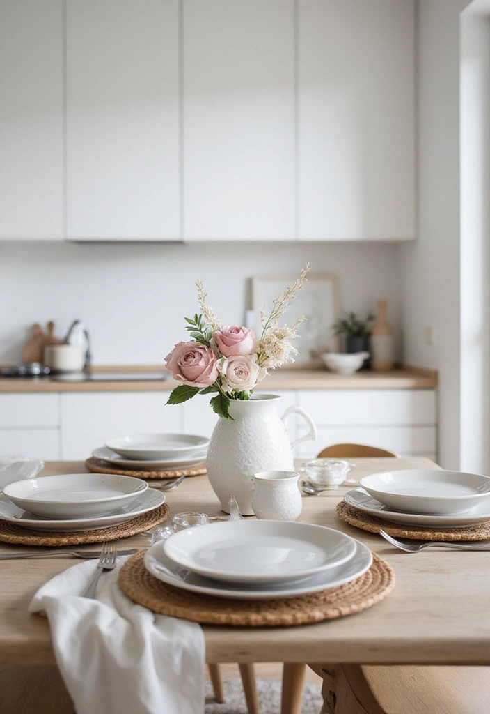 18 Easy DIY Minimalist Kitchen Projects That Will Revamp Your Space (Check Out #7!) - 12. Minimalist Table Settings