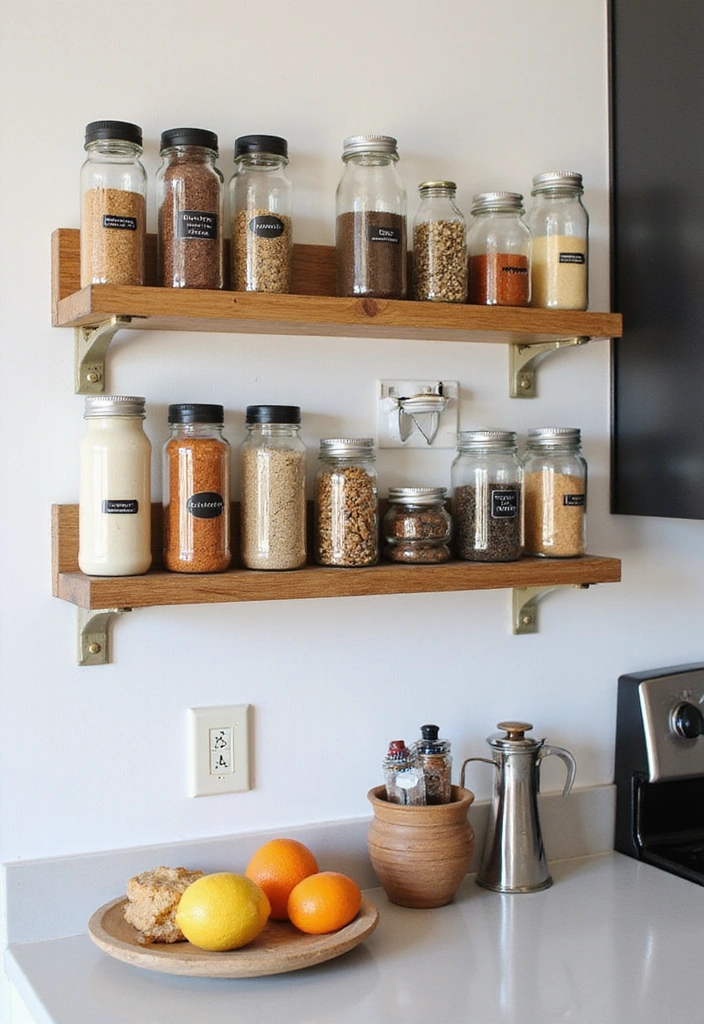 18 Easy DIY Minimalist Kitchen Projects That Will Revamp Your Space (Check Out #7!) - 15. DIY Spice Racks