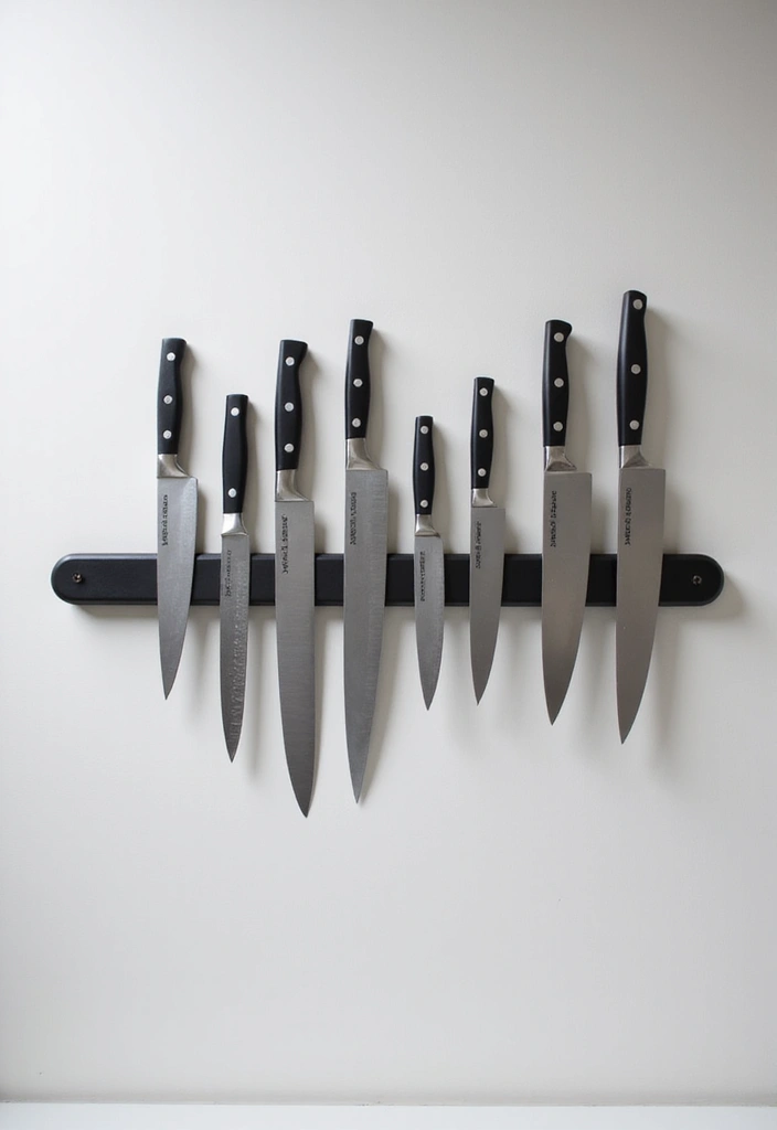 18 Easy DIY Minimalist Kitchen Projects That Will Revamp Your Space (Check Out #7!) - 2. DIY Magnetic Knife Strip