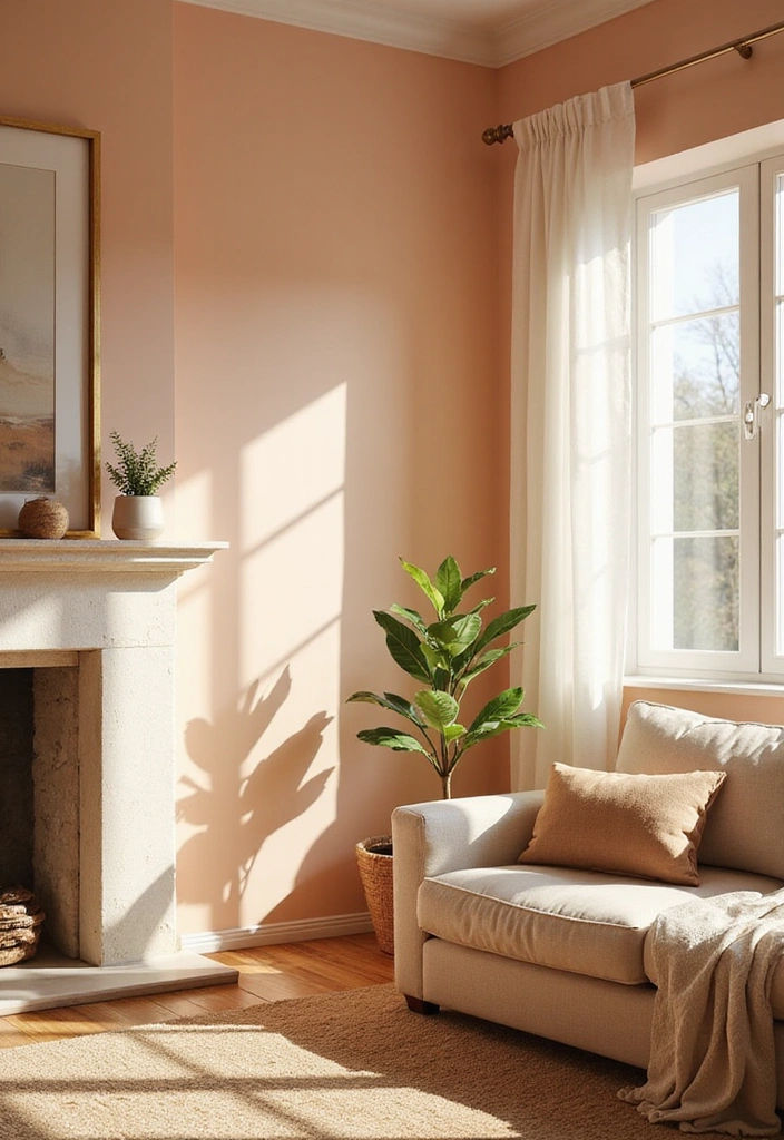 19 Neutral Wall Colors That Create a Calming Minimalist Ambiance (Wait Until You See #4!) - 18. Pale Peach – Subtle Warmth
