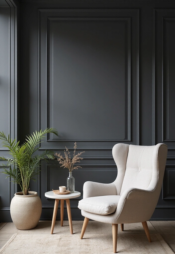 19 Neutral Wall Colors That Create a Calming Minimalist Ambiance (Wait Until You See #4!) - 19. Charcoal – Bold and Minimalist