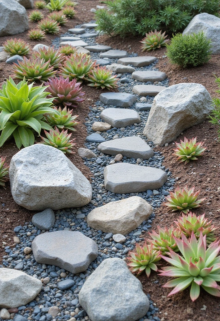 20 Chic Succulent Landscaping Ideas That Will Transform Your Yard (Don't Miss #5!) - 1. Modern Rock Garden