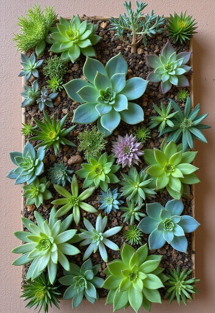 20 Chic Succulent Landscaping Ideas That Will Transform Your Yard (Don't Miss #5!) - 2. Succulent Wall Art