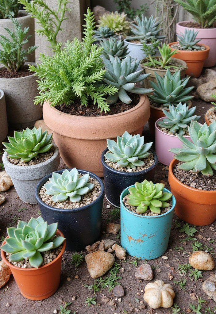 20 Chic Succulent Landscaping Ideas That Will Transform Your Yard (Don't Miss #5!) - 4. Container Succulent Garden
